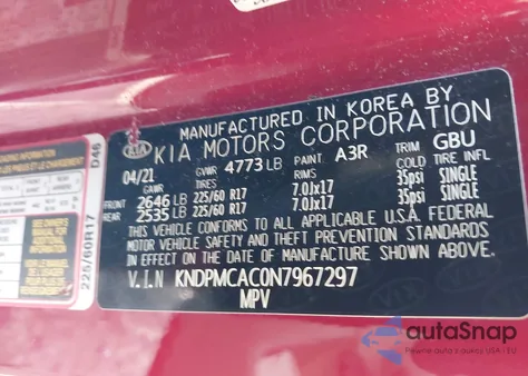 2022 Kia Sportage Lx из США, поврежденный, VIN KNDPMCAC0N7967297